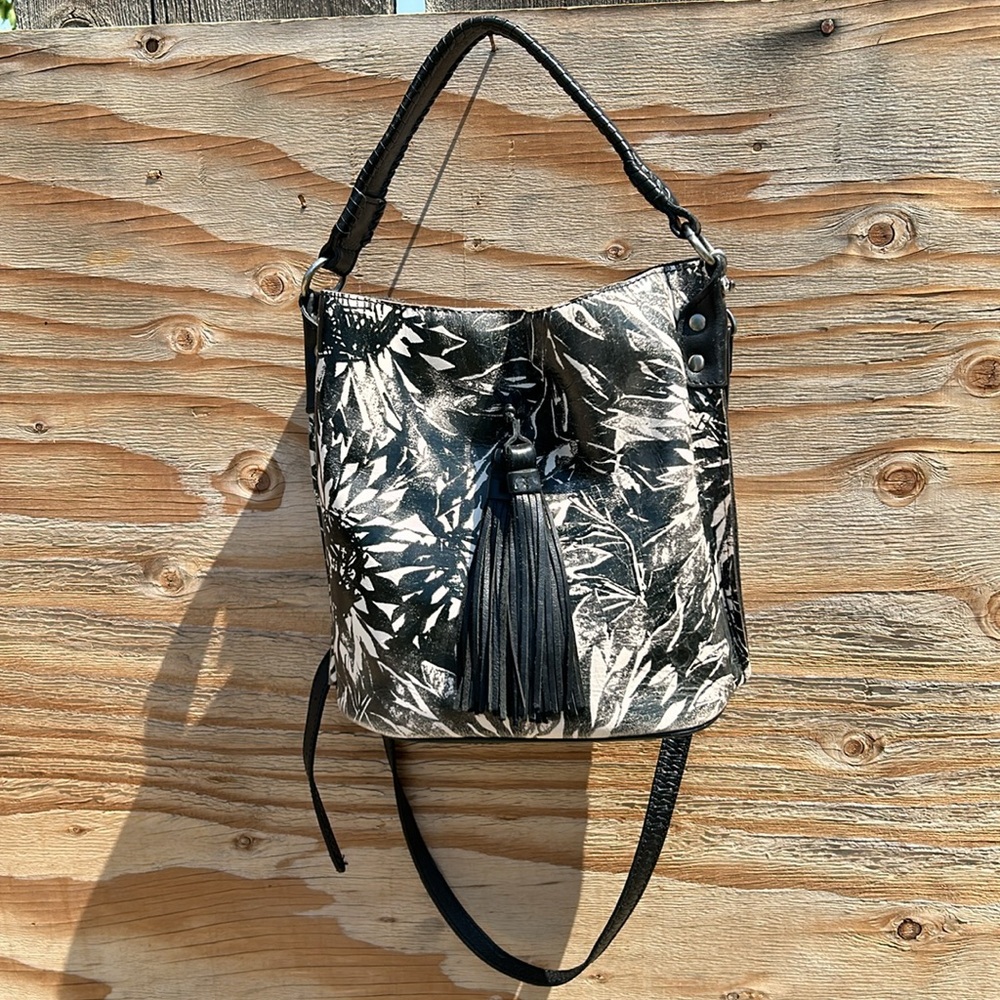 Patricia Nash Black and White Crossbody Bag